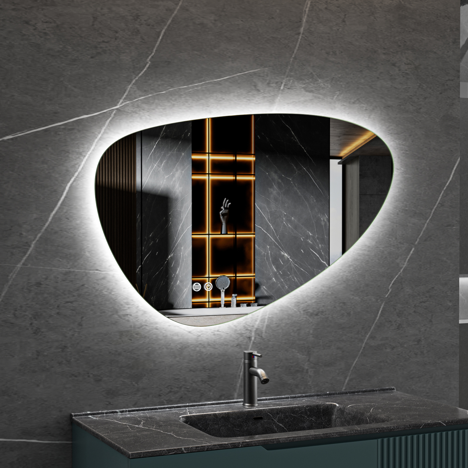 LED-speil med antiduggfunksjon | dimbart lys | Lyfco LED-speil med antiduggfunksjon | dimbart lys | Lyfco