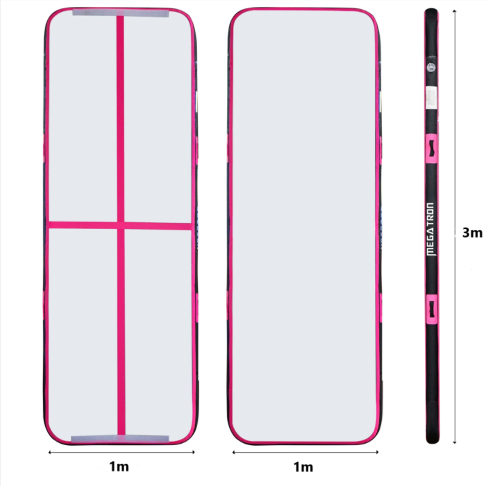 AirTrack | Air Volt Track | Enkel montering og oppbevaring | 3x1m | Rosa