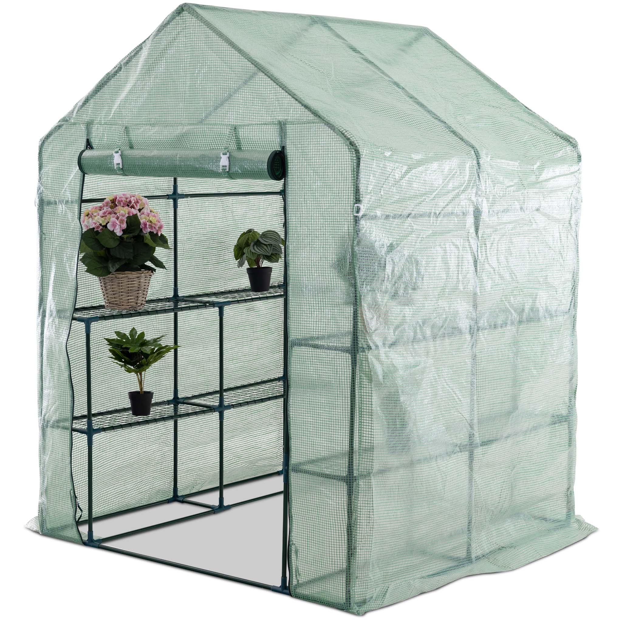 Drivhus i plast 2m² | Stålramme med PE plastdeksel Drivhus i plast 2m² | Stålramme med PE plastdeksel