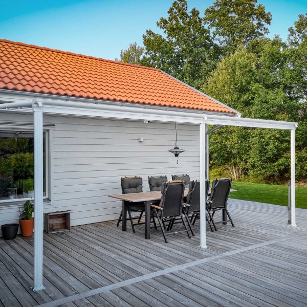 Terrasse 5,6x3,0m | Ekstra hy | Kanalplast / Aluminium