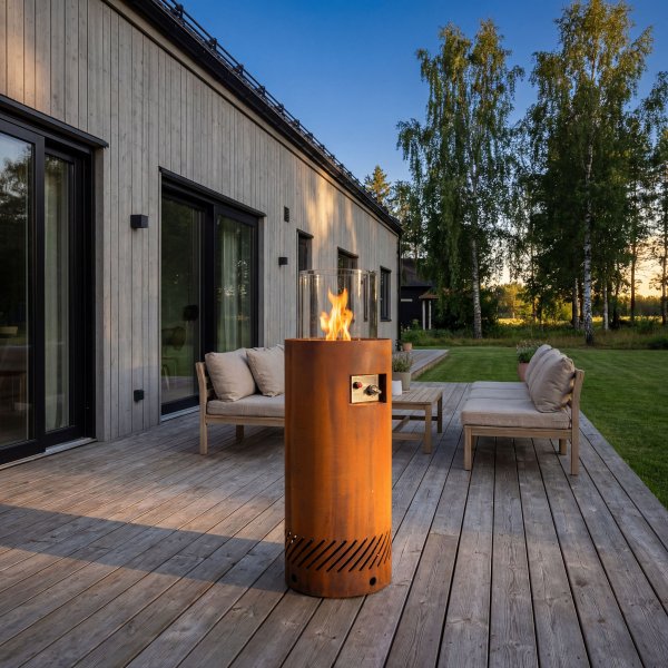Gasdrevet eldsted i cortenst�l | For utemilj� | Fredrika