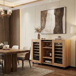 Vinskap med doble temperatursoner – Twin vinskap for 24 flasker med LED-belysning Vinskap med doble temperatursoner – Twin vinskap for 24 flasker med LED-belysning