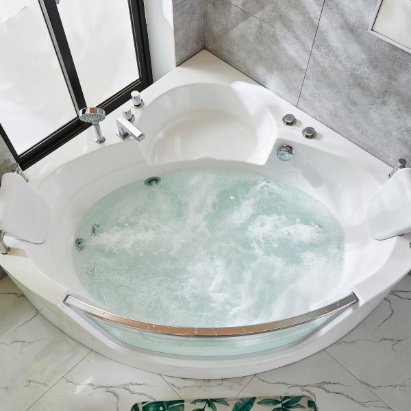 Boblebadekar med glassfront og varmeelement 140x140 cm | BK-006V