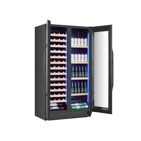 Stor vinkj�ler for 60 flasker og 218 bokser | Eksklusivt design med doble temperatursoner | 365 L