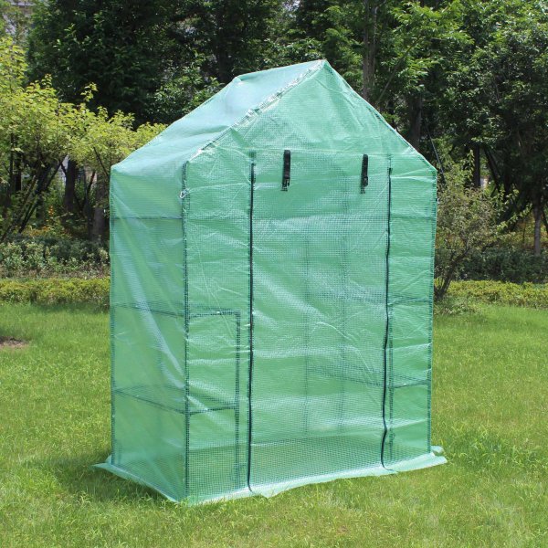 Lite drivhus i plast 1m² | Stålramme med PE plastdeksel Lite drivhus i plast 1m² | Stålramme med PE plastdeksel