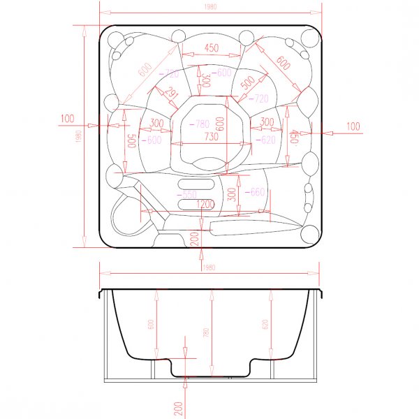 Spabad - Poseidon Blackline Spabad - Poseidon Blackline