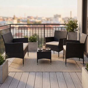 Liten loungesett for balkong Liten loungesett for balkong