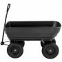Tippbar hagevogn 125 L | 350 kg | Slitesterk st�lram | Svart
