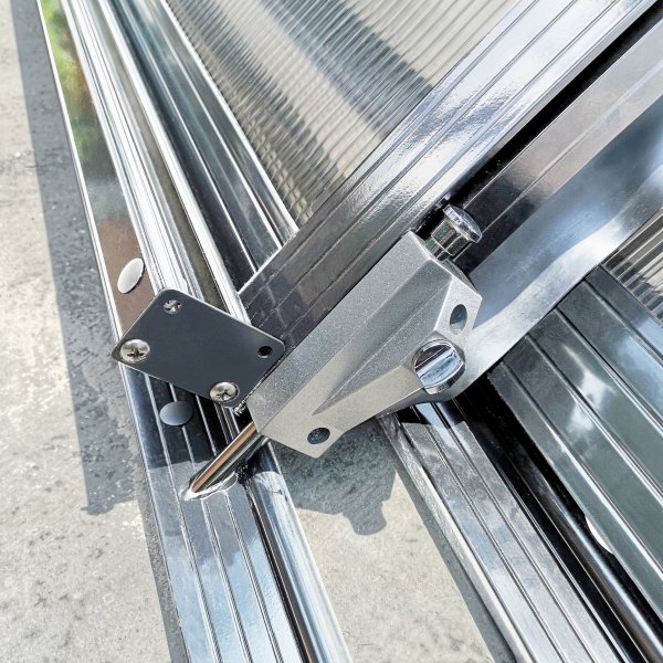 Bassengtak 4x8m med sidedør - Aluminium Bassengtak 4x8m med sidedør - Aluminium