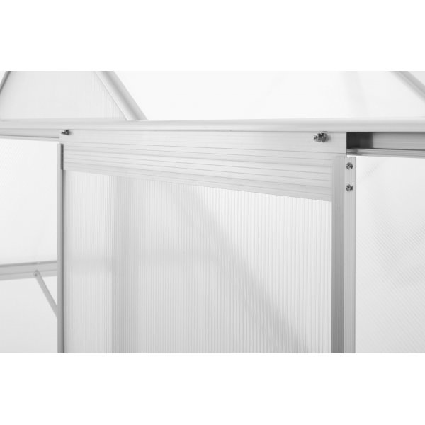 Klassisk drivhus i aluminium 5,9 m² | UV-beskyttet kanalplast og sokkel inkludert Klassisk drivhus i aluminium 5,9 m² | UV-beskyttet kanalplast og sokkel inkludert