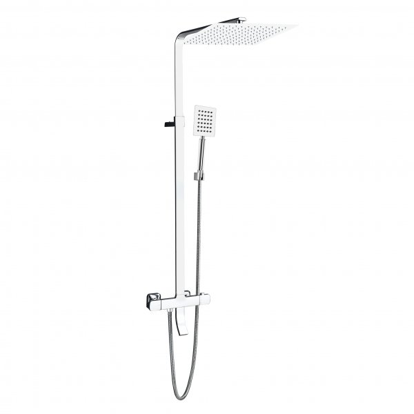 Takdusjsett med badekarbatteri | Spray ekstra høyt - Krom Takdusjsett med badekarbatteri | Spray ekstra høyt - Krom