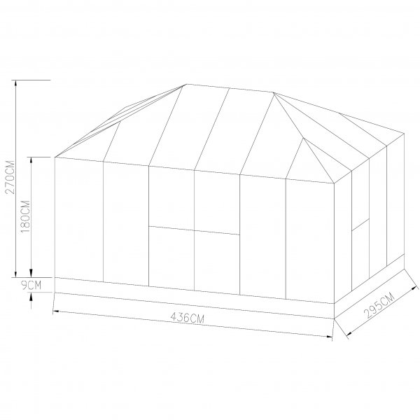 Lysthus 13m² | Stort premium drivhus | 5 års stormgaranti Lysthus 13m² | Stort premium drivhus | 5 års stormgaranti