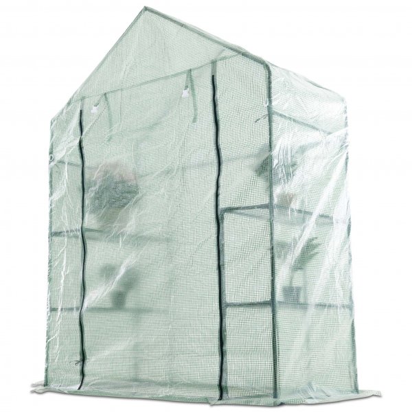 Lite drivhus i plast 1m² | Stålramme med PE plastdeksel Lite drivhus i plast 1m² | Stålramme med PE plastdeksel