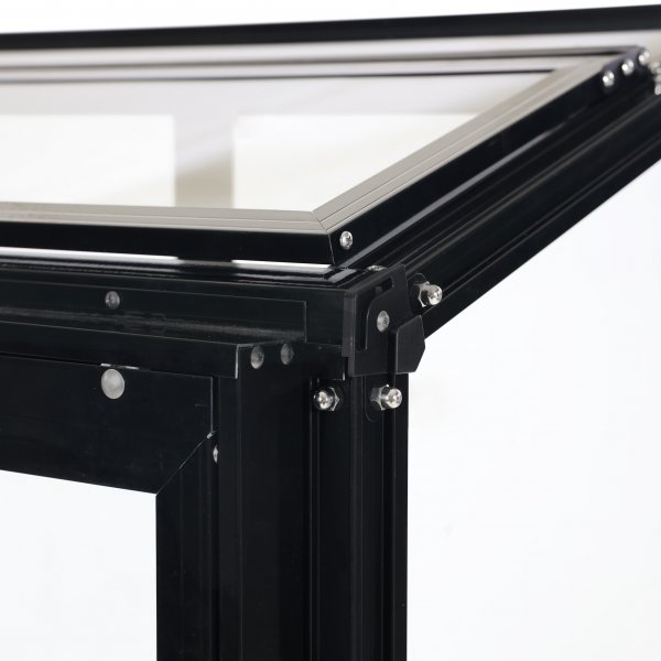 Høyt mini drivhus | 4mm sikkerhetsglass | Svart Høyt mini drivhus | 4mm sikkerhetsglass | Svart