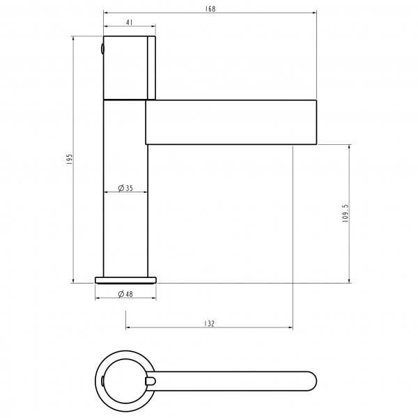 Servant blandebatteri | Moderne design | Chrome | Kelly Servant blandebatteri | Moderne design | Chrome | Kelly
