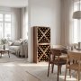 Vinreol for 79 Vinflasker i Naturlig Furu | Moderne Vinoppbevaring for Hjemmet