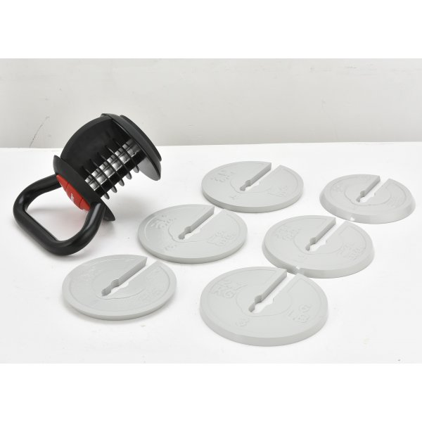 Justerbar kettlebell 3,4�18 kg | 7 vektinnstillinger | Lyfco