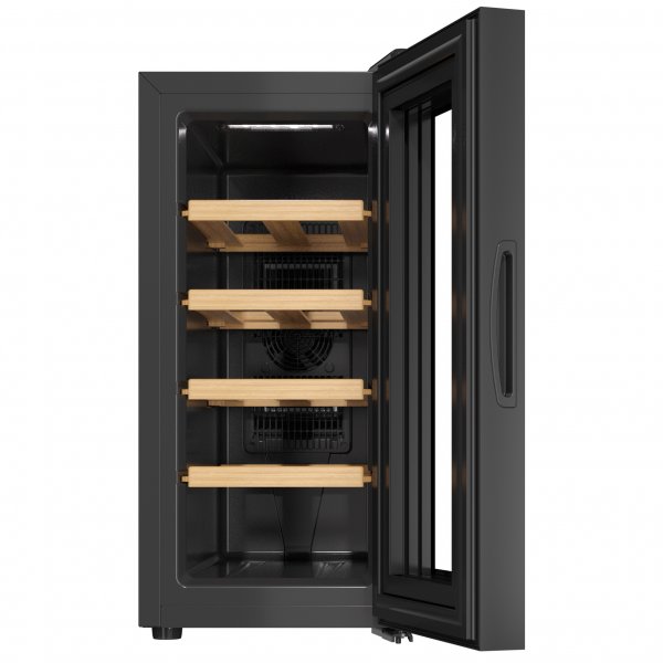 Vinkjøler 10 flasker | Ekstra lydløs | LED-belysning | 26,5 cm smal Vinkjøler 10 flasker | Ekstra lydløs | LED-belysning | 26,5 cm smal