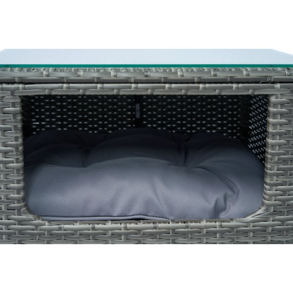 Sofagruppe med puteforvaring | Hj�rnesofa | Bord | Gr� | Lilla Djursvik