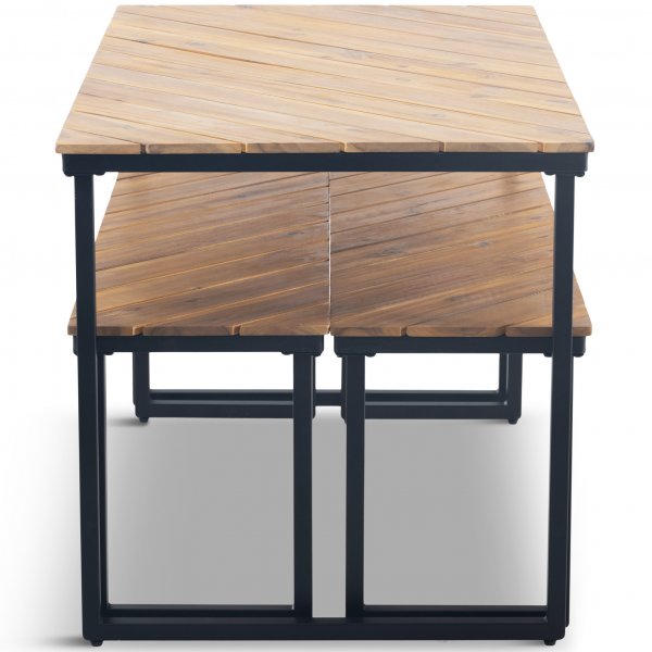 Bord med benker | Utendørs møbelsett Öja | Akasie | 4 sitteplasser Bord med benker | Utendørs møbelsett Öja | Akasie | 4 sitteplasser