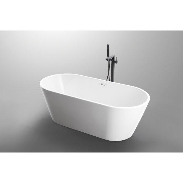 Frittst�ende badekar i hvit akryl 160 cm | Medea