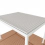 Hvit Premium Pergola | Motordrevet lamelltak