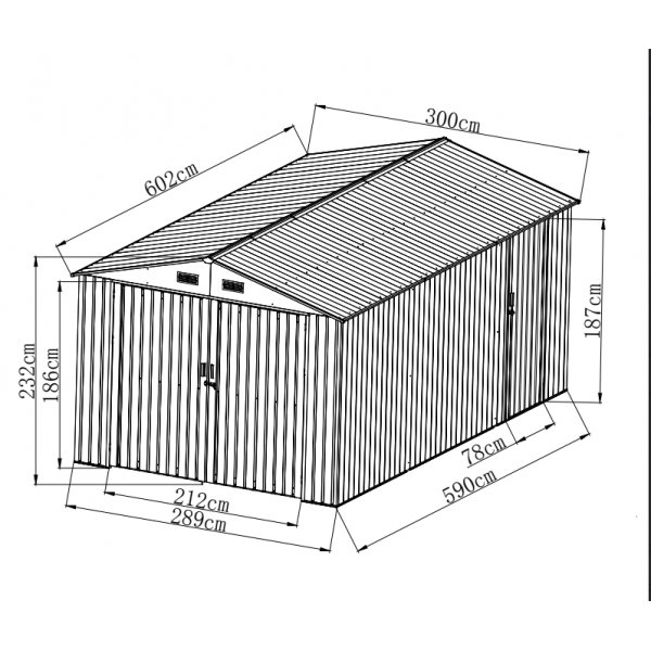 Metall garasje 18m² | Komplett byggesett Metall garasje 18m² | Komplett byggesett
