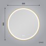 Stilig LED-speil 80x80cm | Gull aluminiumsramme| Antidugg og berøringskontroll Stilig LED-speil 80x80cm | Gull aluminiumsramme| Antidugg og berøringskontroll