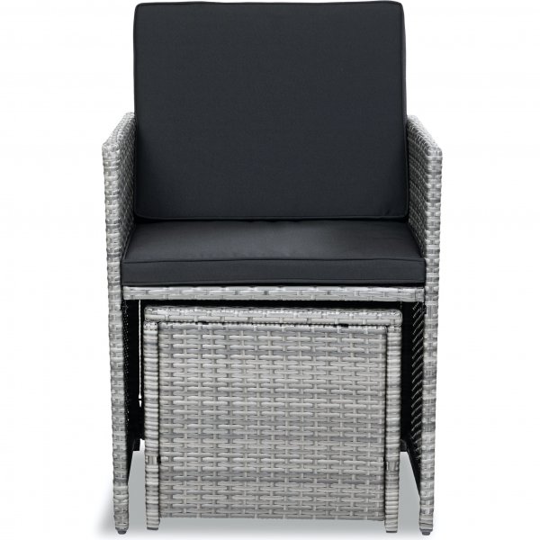 Utendørs spisegruppe | 10 sitteplasser | Grå | Kunstrotting Utendørs spisegruppe | 10 sitteplasser | Grå | Kunstrotting