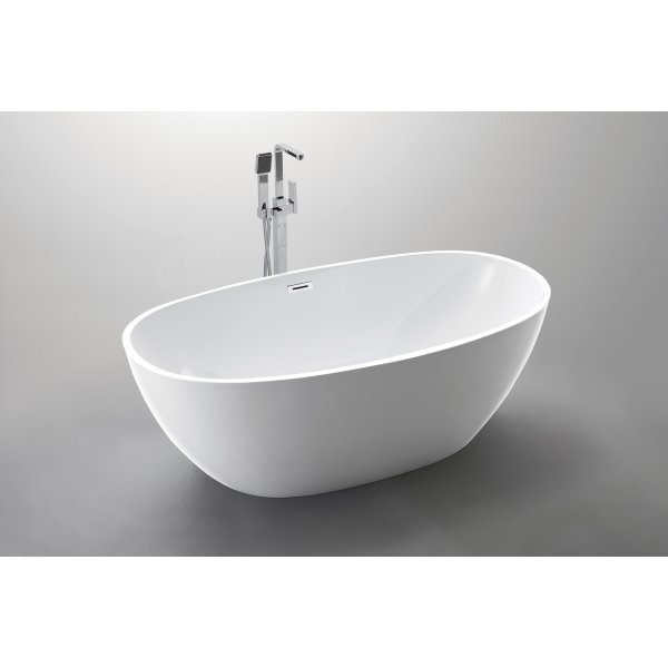 Frittst�ende badekar i hvit akryl 140 cm | Elektra