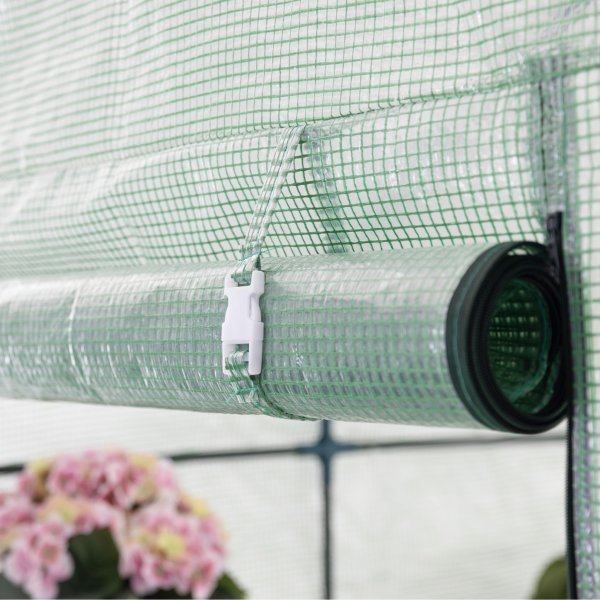 Drivhus i plast 2m� | St�lramme med PE plastdeksel