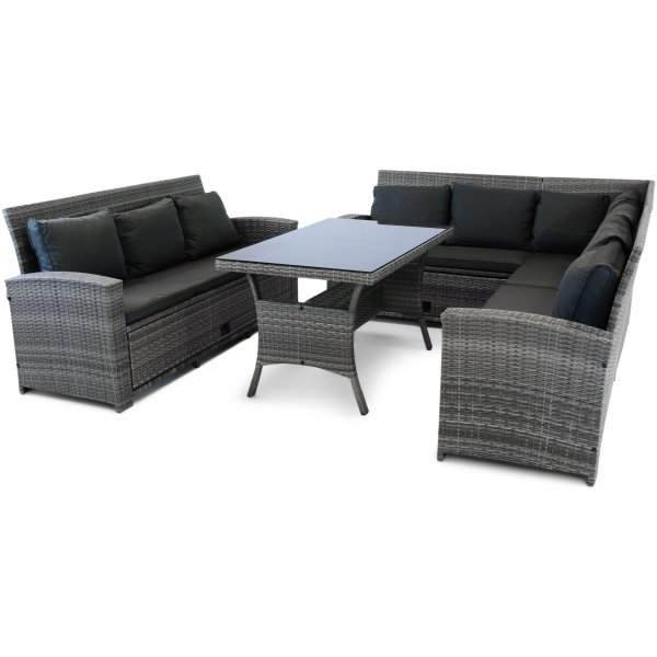 Sofagruppe utembler | Innebygd oppbevaring | Gr kunstrotting | Sanns