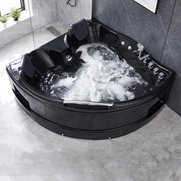 Boblebadekar hj�rne for 2 personer 150x150 cm | BK-005 | Svart