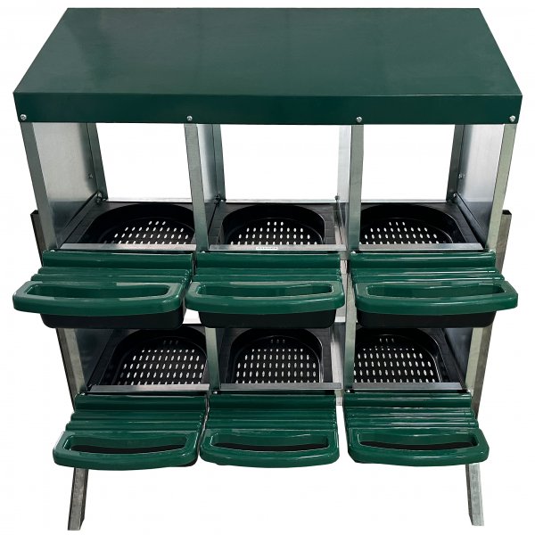 Verperede 6 rom | Galvanisert st�l | H�nerede for h�nsehus