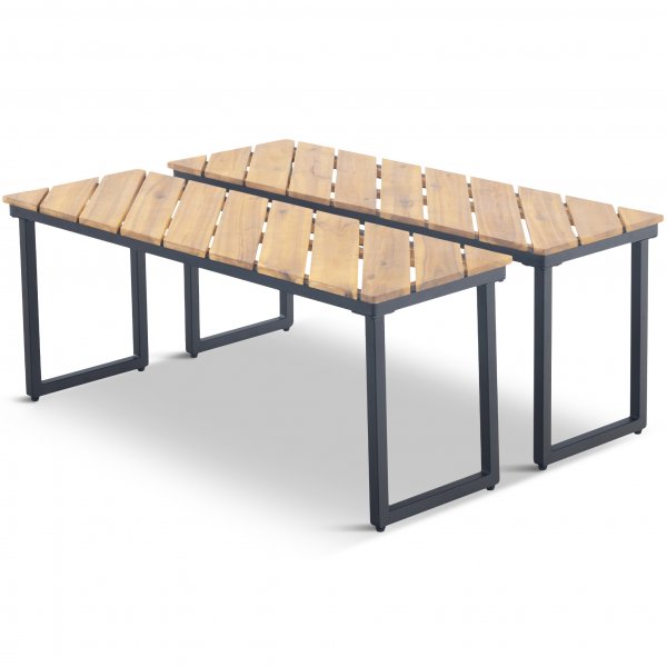 Bord med benker | Utendørs møbelsett Öja | Akasie | 4 sitteplasser Bord med benker | Utendørs møbelsett Öja | Akasie | 4 sitteplasser