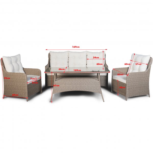 Sofagruppe utembler | Innebygd oppbevaring | Gr kunstrotting | Sanns