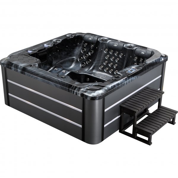 Spabad - Vivid Dreams WiFi - 5-6 personer | Svart utgave | Lyfco