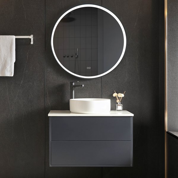 Baderomsmøbler 80cm | Kommode & LED-speil med dimmer | Jomfru Baderomsmøbler 80cm | Kommode & LED-speil med dimmer | Jomfru