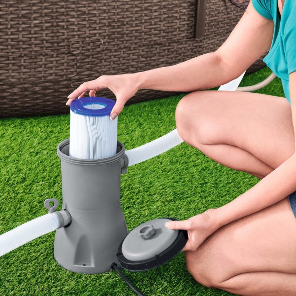 Bassengpumpe 3028 l/t | Filterpumpe til overflatebasseng | Bestway 58386 Bassengpumpe 3028 l/t | Filterpumpe til overflatebasseng | Bestway 58386