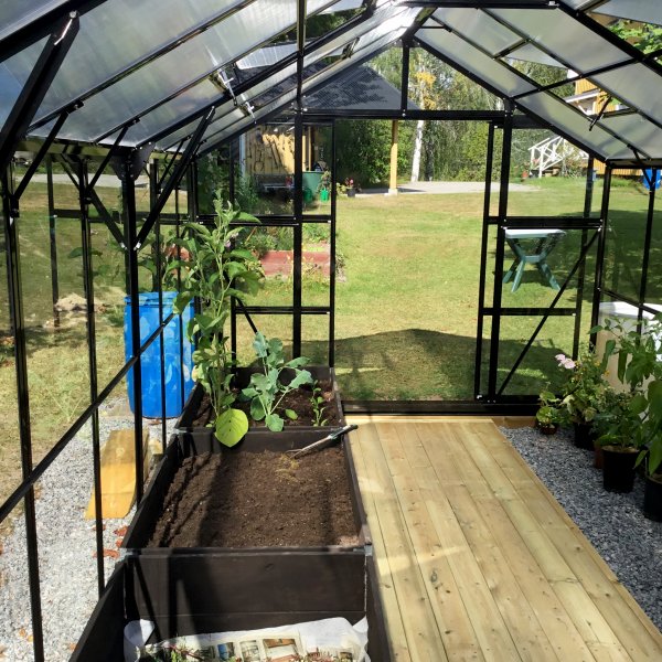 Drivhus 16 m� | 4mm sikkerhetsglass | 5 �rs stormgaranti