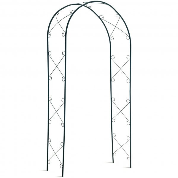 Rosebue med vakker dekor | Pulverlakkert metall | Grønn Rosebue med vakker dekor | Pulverlakkert metall | Grønn