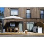 Utekj�kken med kj�leskap | Gassgrill i rustfritt st�l med granittbenkeplate (4 brennere) | Hvit | Alaska