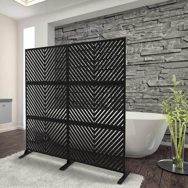 Innvendig romdeler | Innredningsskjerm | 120 � 184 cm | Svart