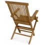 Salt� sammenleggbar teakstol med armlener � klassisk utestol i teak