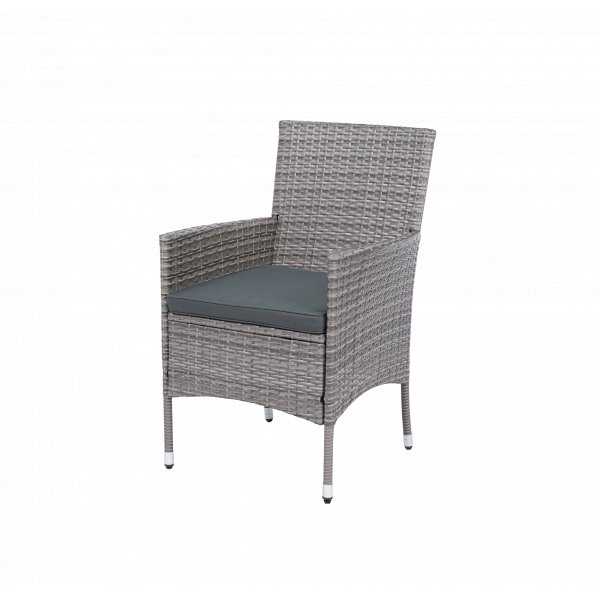 2-pakning spisestol i kunstrotting | Gr� | Puter inkludert