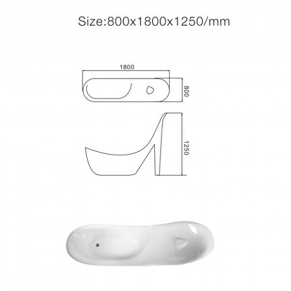 Badekar damesko 180cm | Eksklusiv design | Hellig cast Badekar damesko 180cm | Eksklusiv design | Hellig cast