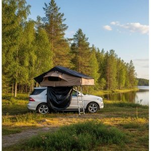 Taktelt softshell 240x160 cm | 10000 mm vanntett, madrass og stige inkludert, Trekkrunner Taktelt softshell 240x160 cm | 10000 mm vanntett, madrass og stige inkludert, Trekkrunner