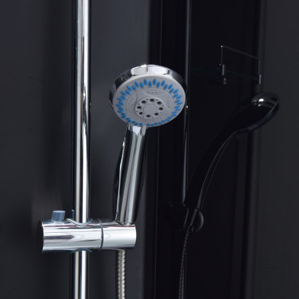 Komplett dusjkabinett med regndusj | Svart Komplett dusjkabinett med regndusj | Svart