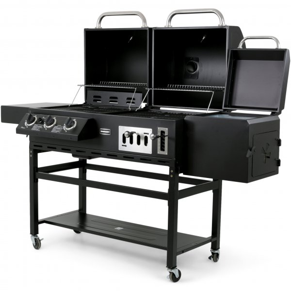 Kombinert kull- og gassgrill med røyker | Cleveland Kombinert kull- og gassgrill med røyker | Cleveland