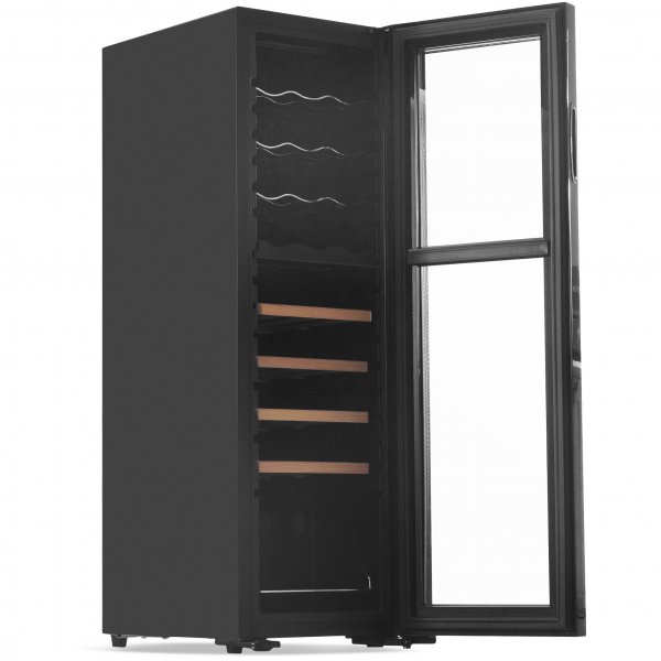 Vinkjøleskap 27 flasker | 2 kjølesoner | Stillegående | Svart Vinkjøleskap 27 flasker | 2 kjølesoner | Stillegående | Svart